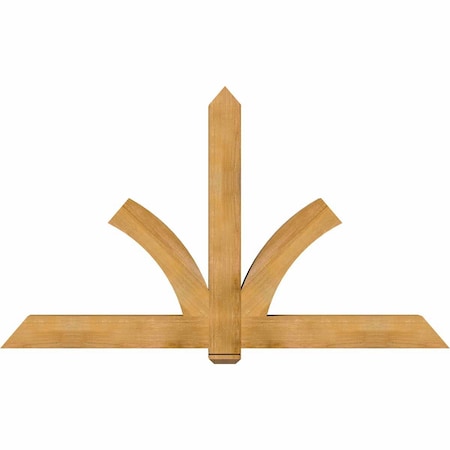 Ekena Millwork Redmond Rough Sawn Timber Gable Bracket, Western Red Cedar, 84"W x 49"H x 6"D x 6"F, 14/12 Pitch GBW084X49X0606RED00RWR